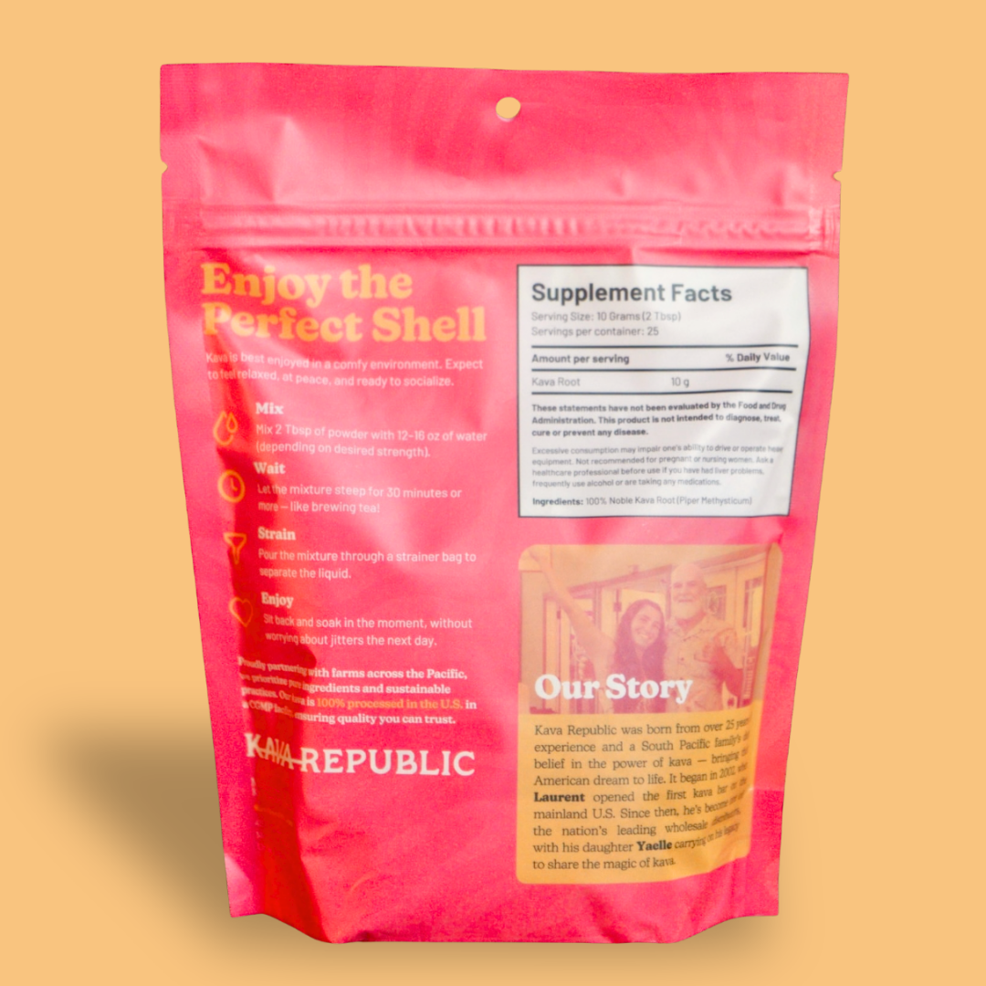 Kava Republic Noble Hawaii Kava Powder Back